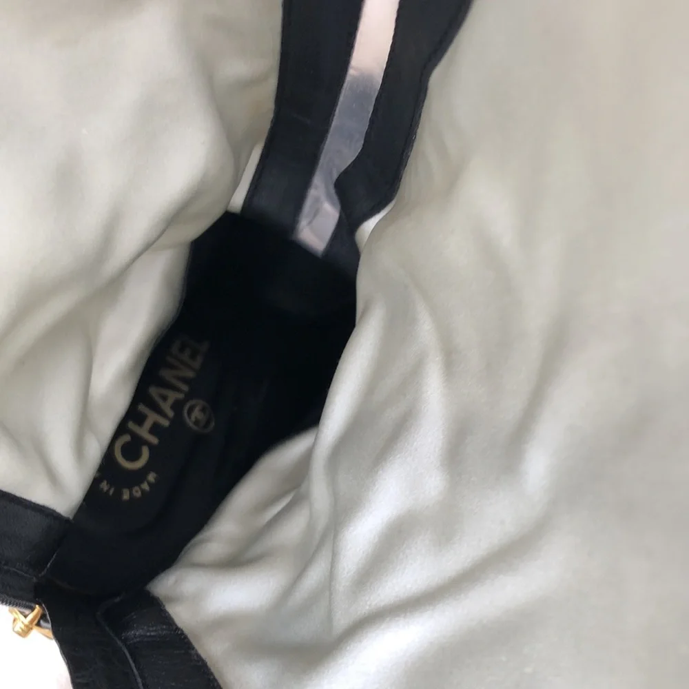 CHANEL Black Leather Tall Boots with Gold Accents - Picture 13 of 16